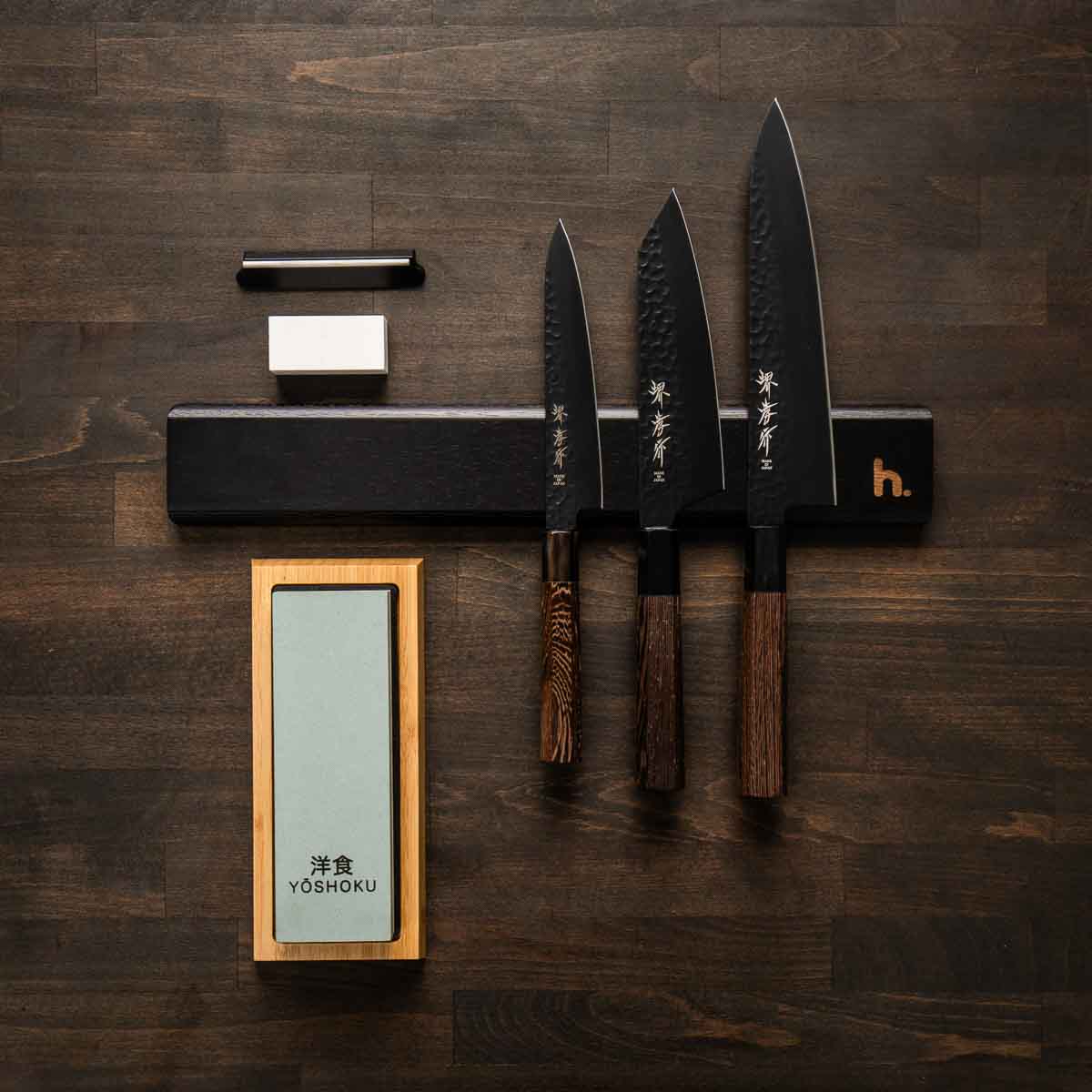 Sakai Takayuki Kurokage VG10 - 3 Knife Set with Magnetic Strip