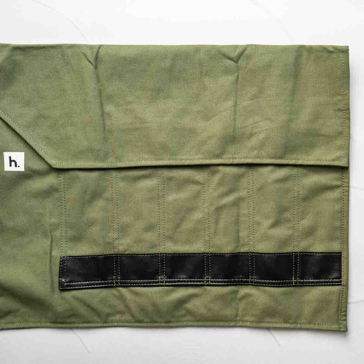 Habitat Canvas Knife Roll - 6 Slot - Dark Green