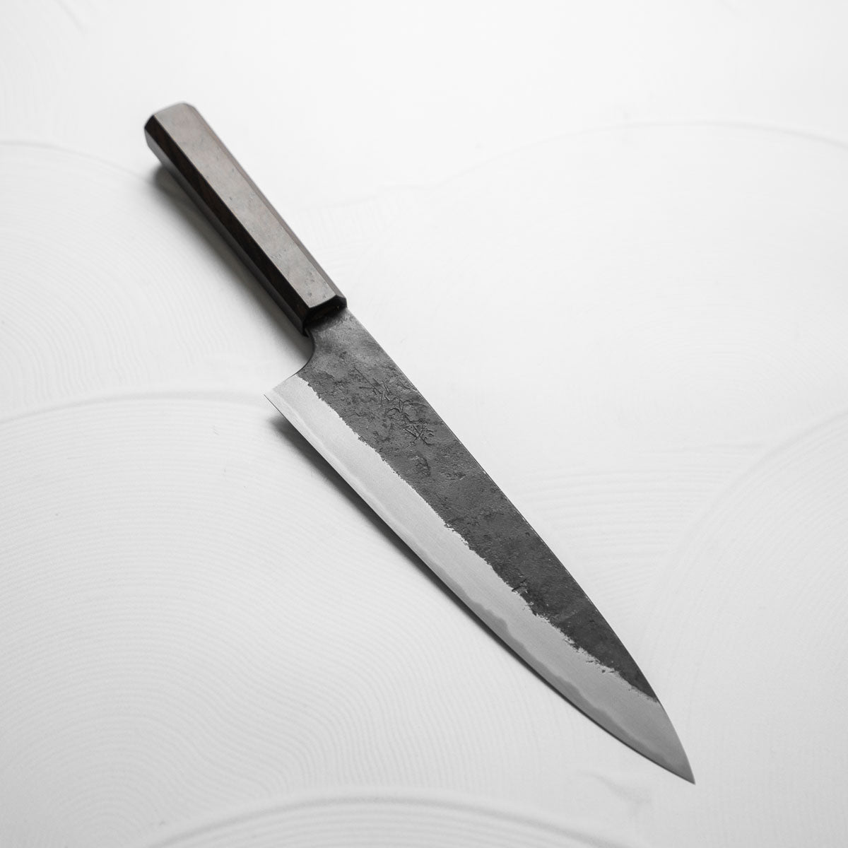 Morihei Kyomitsu Blue 2 Kurouchi Gyuto 210mm - Ebony