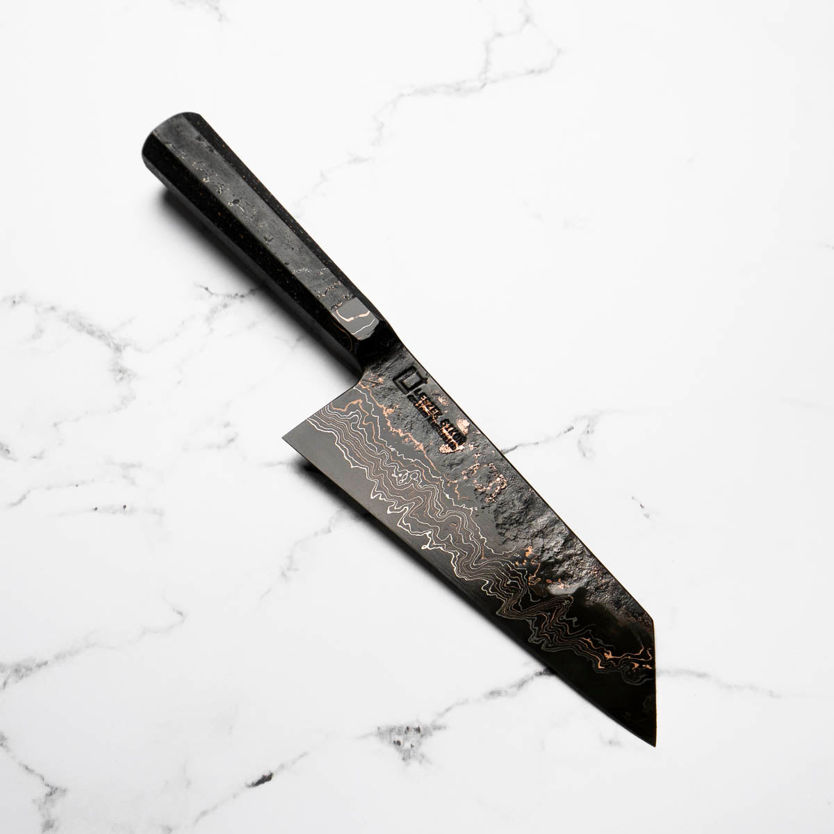 Leszek Sikon Copper-Nickel Damascus Bunka 170mm