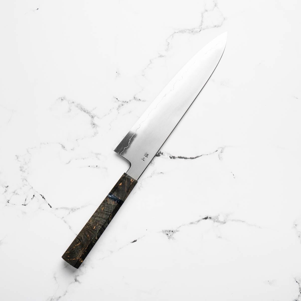 Tetsujin Hamono Ginsan Kasumi Gyuto 240mm - Dark Maple