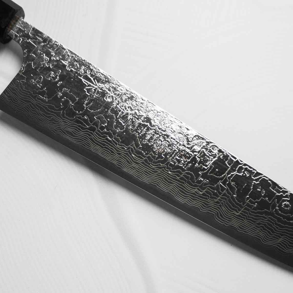 Takeshi Saji R2/SG2 Diamond Damascus Gyuto 240mm - Ebony