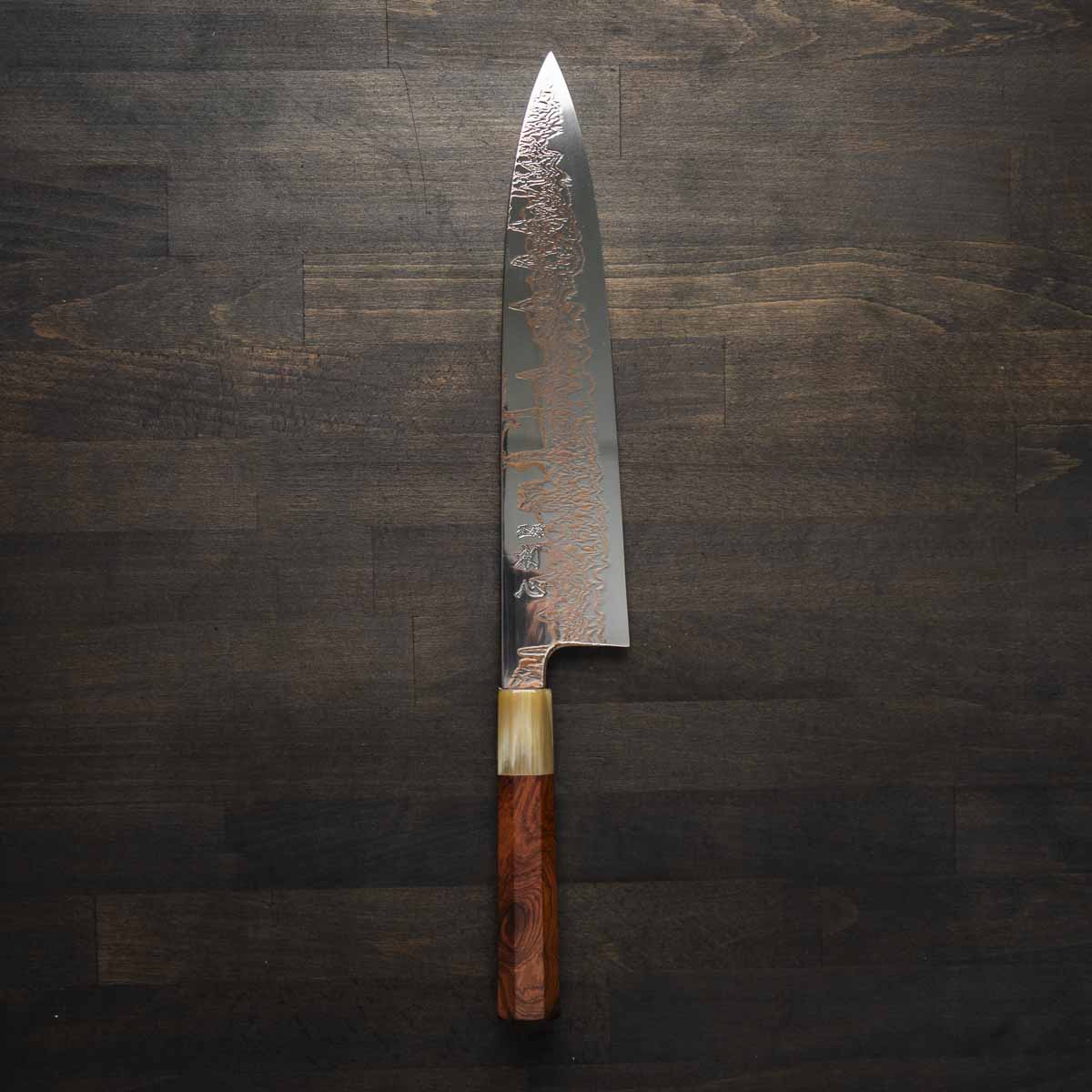 Hatsukokoro Yorokobi SLD Copper Damascus Gyuto 270mm - Snakewood