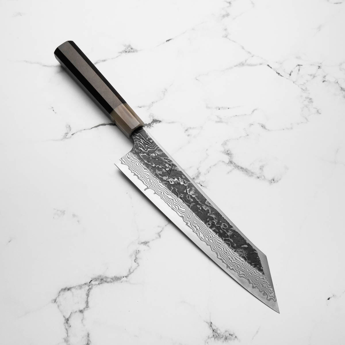 Hatsukokoro SLD Kurouchi Damascus Kiritsuke Gyuto 240