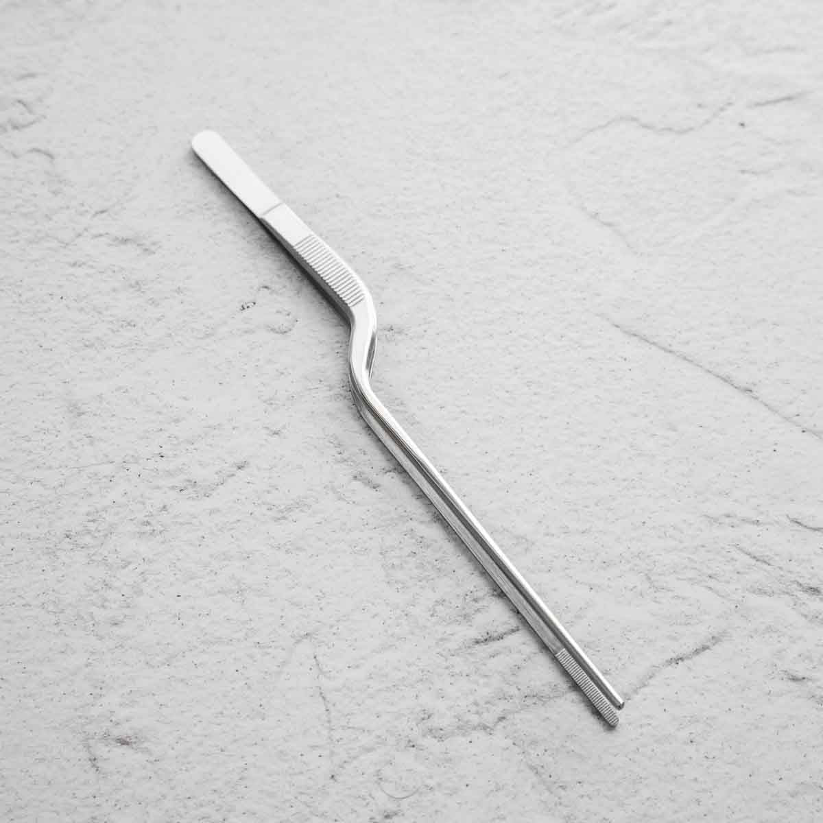 Offset Plating Tweezer 20cm - Silver