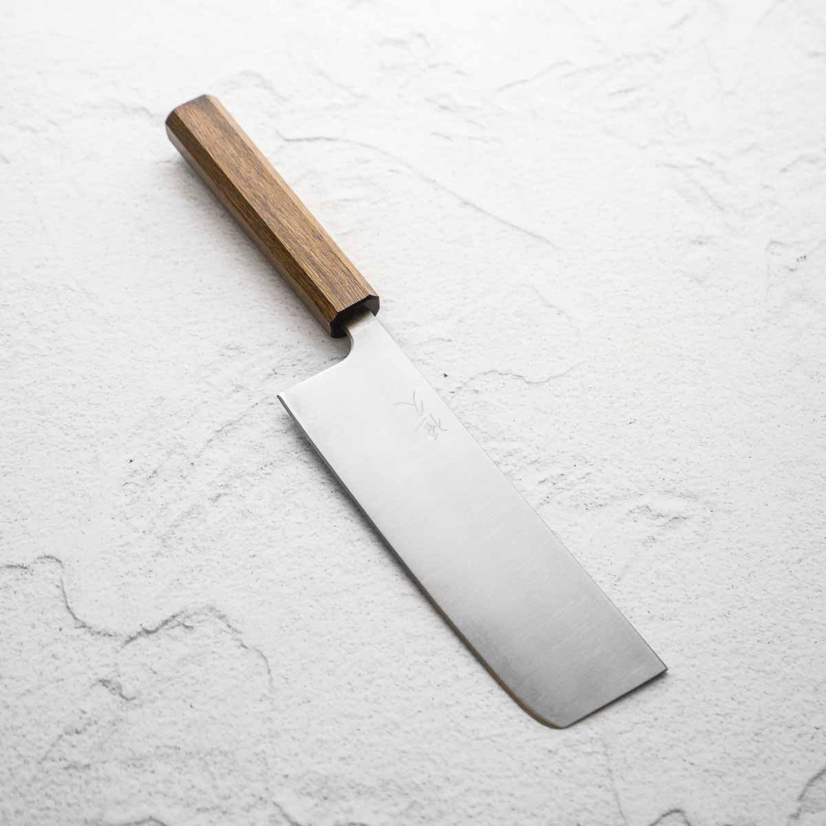 Tsunehisa Migaki Blue Super Nakiri 160mm - Dark Oak